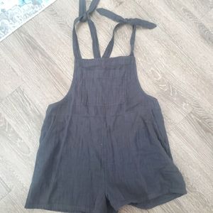 Aerie cotton short overalls